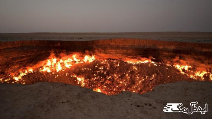 دروازه جهنم در ترکمنستان از ترسناک ترین مکان های جهان 