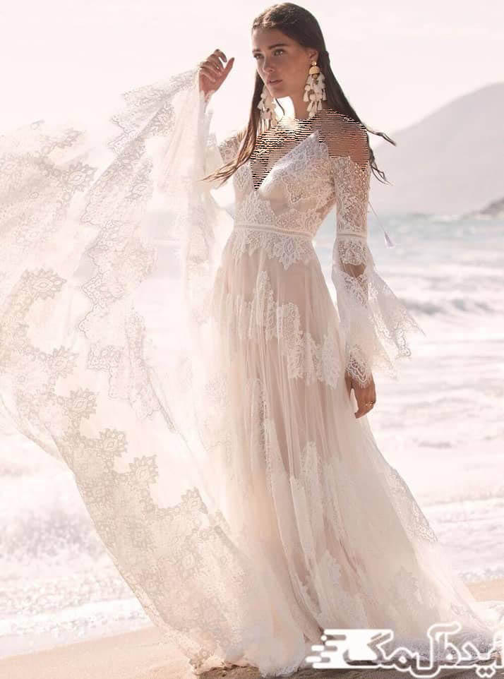 مدل لباس عروس بوهو برای فصل تابستان و فضاهای باز مناسب است