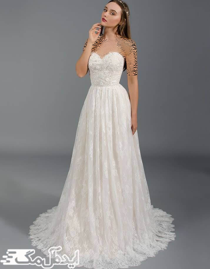 مدل لباس عروس دکلته مناسب برای فصل گرما