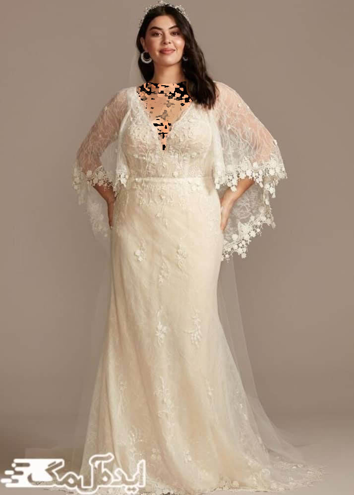 لباس عروس پری دریایی با سایز بزرگ