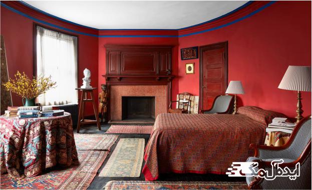 استفاده از رنگ های خشن و جسورانه در تزئین اتاق خواب 