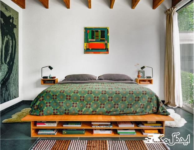 طراحی اتاق خواب به سبک کاملا هنری 