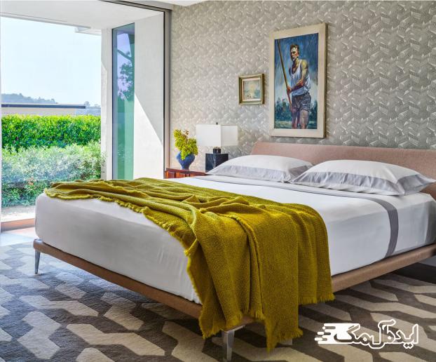طراحی اتاق خواب با یک پالت رنگی
