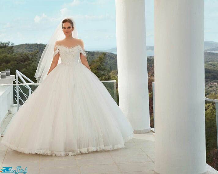 مدل لباس عروس دامن پفی