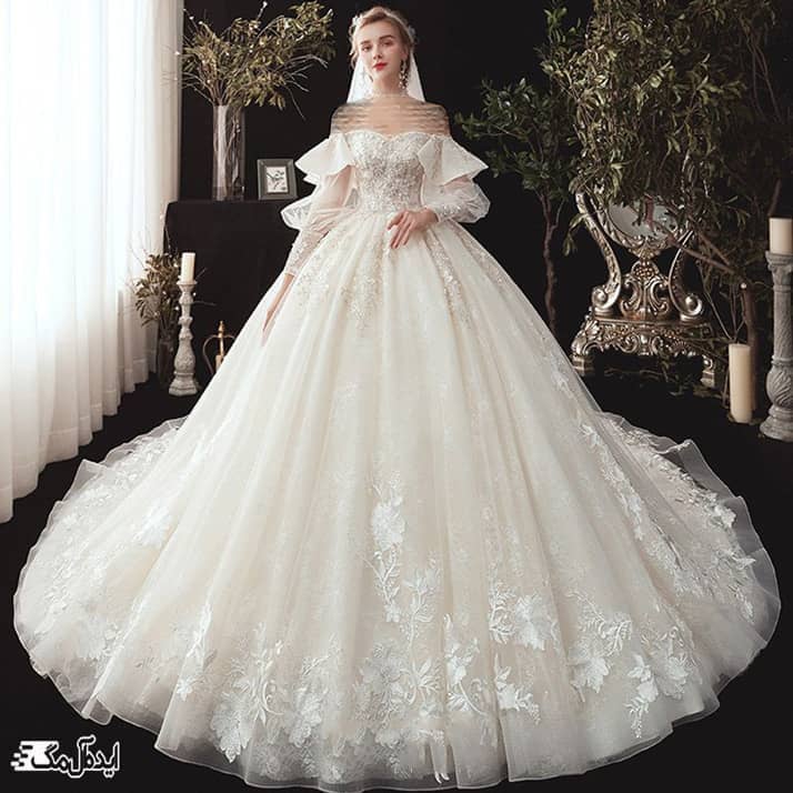 لباس عروس دانتل پرنسسی 