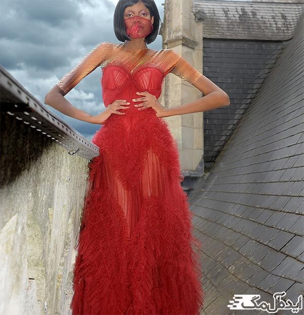 مدل لباس مجلسی دکلته قرمز