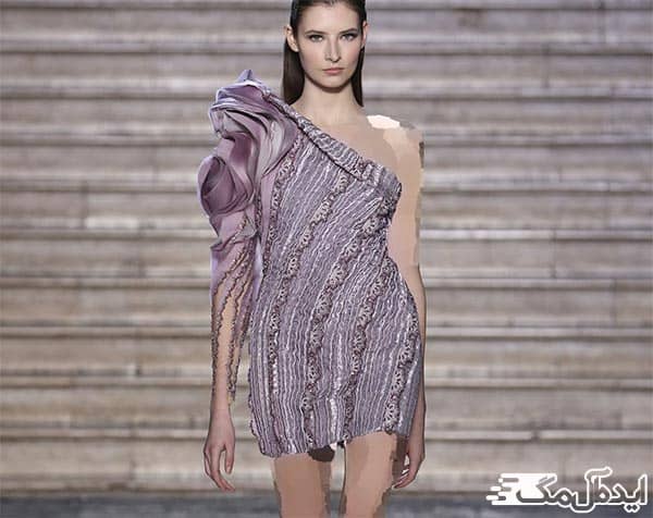 مدل لباس مجلسی با یقه رومی