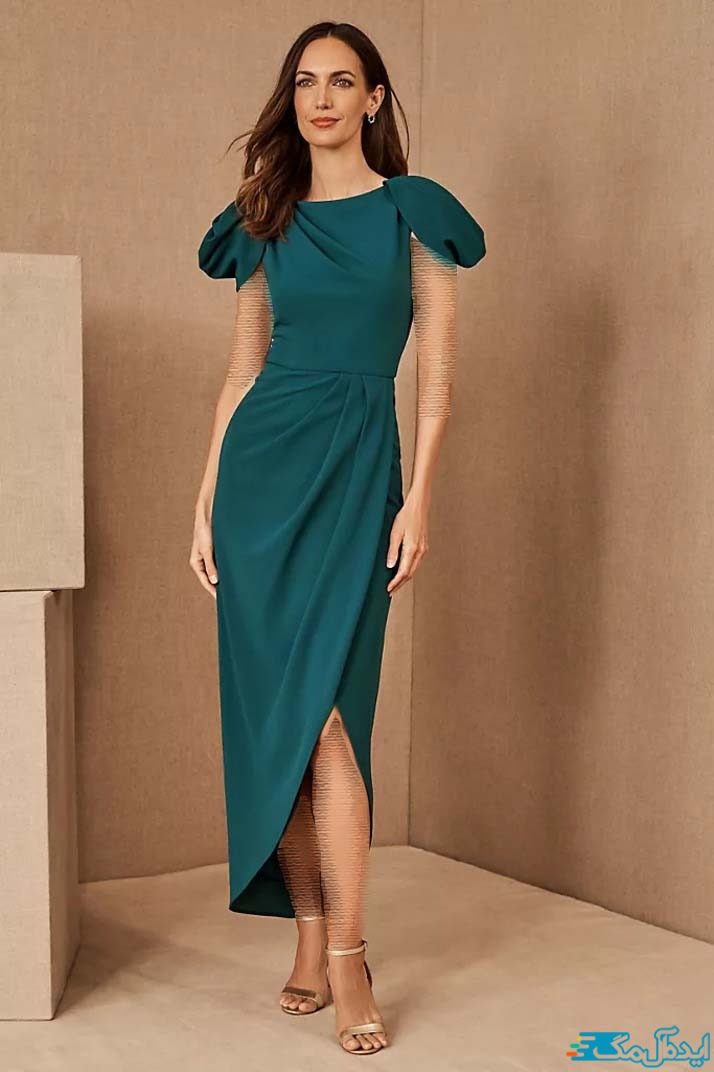 مدل لباس مجلسی شیک زنانه سبزآبی