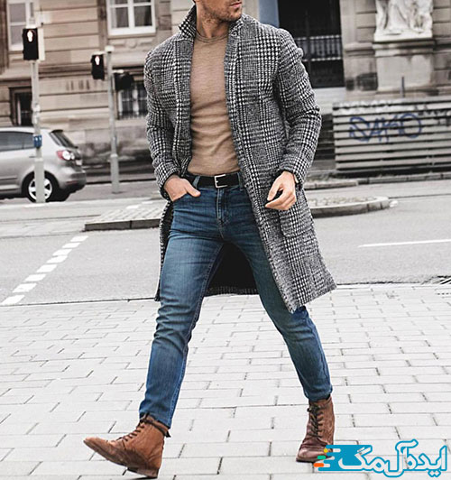 استایل کت تک مردانه با کفش‌های چرم