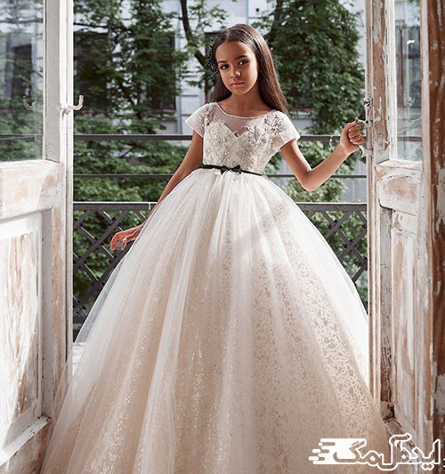 لباس عروس پرنسسی ساده و دخترانه