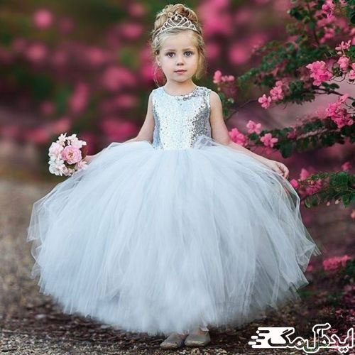 لباس عروس‌های زیبای کودکانه با مدل پرنسسی