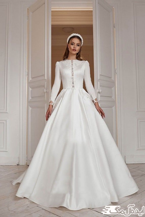 یک سبک کاملا پوشیده و بسیار شیک در لباس عروس‌های اروپایی 2022