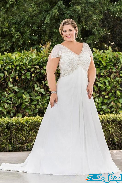 لباس‌های زیبای عروس برای افراد چاق