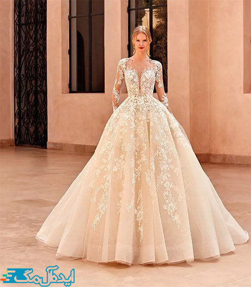 دامن ای لاین در لباس عروس 2022