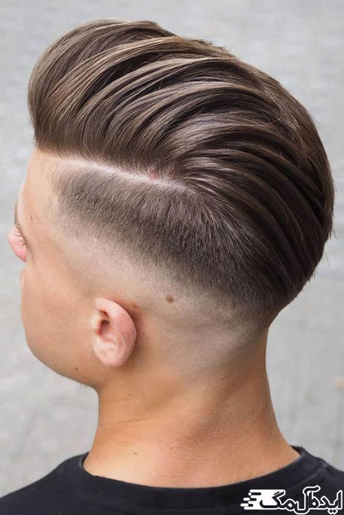نمای بالا از مدل موی مردانه Comb Over