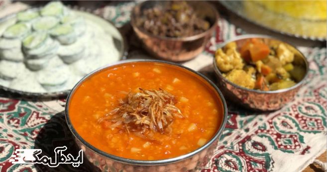 خورشت دال عدس یک غذای اصیل خوزستانی 