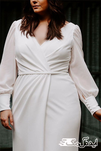 مدل لباس مجلسی سفید و بلند