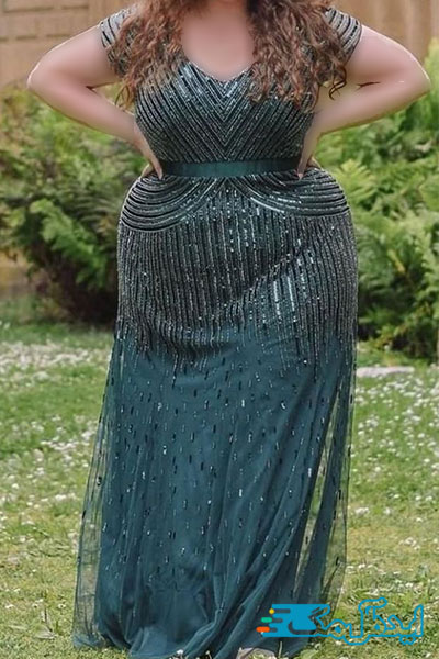 لباس بلند مجلسی برای اندام های چاق