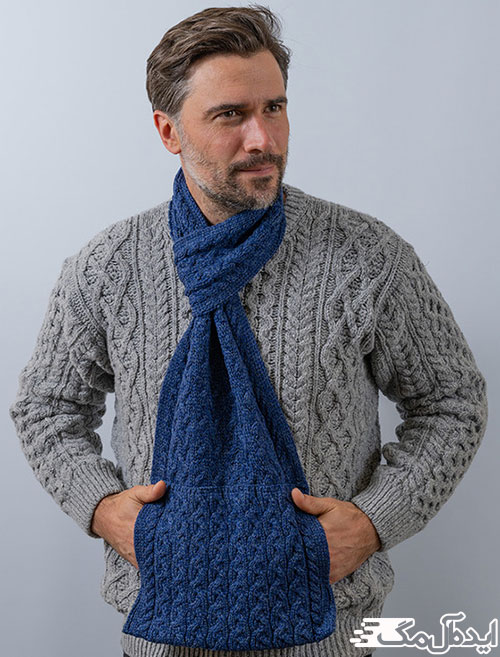 شال گردن زمستانی مردانه با بافت زیبا