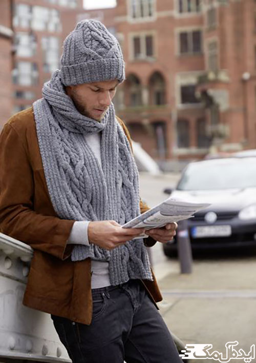 کلاه و شال گردن بافتنی مردانه؛ محافظی خوب برای روزهای سرد زمستان