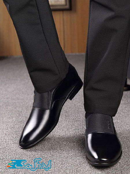 کفش مشکی مردانه شیک بدون بند 