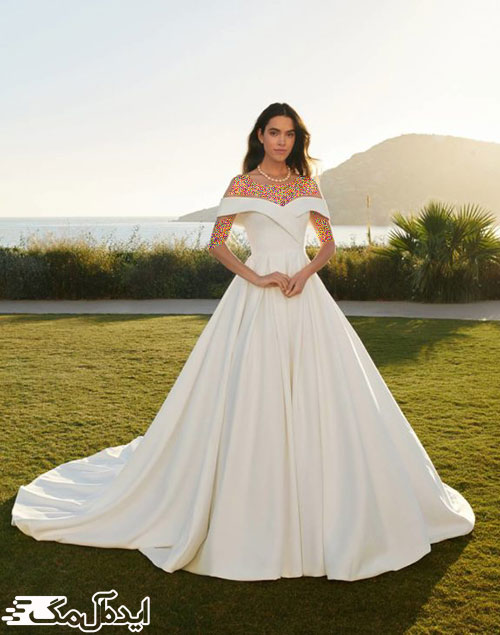 یک مدل لباس عروس پرنسسی شیک و ساده