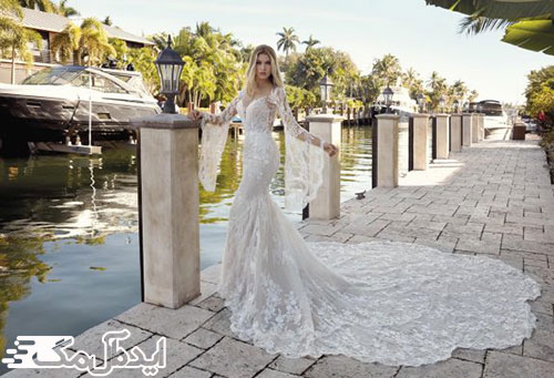 طراحی زیبا و چشم‌نواز لباس عروس پشت بلند 1402