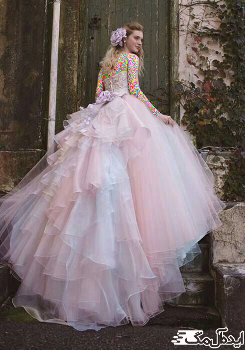 طیف رنگ‌های ملایم و زیبا برای لباس عروس پرنسسی سال 2023