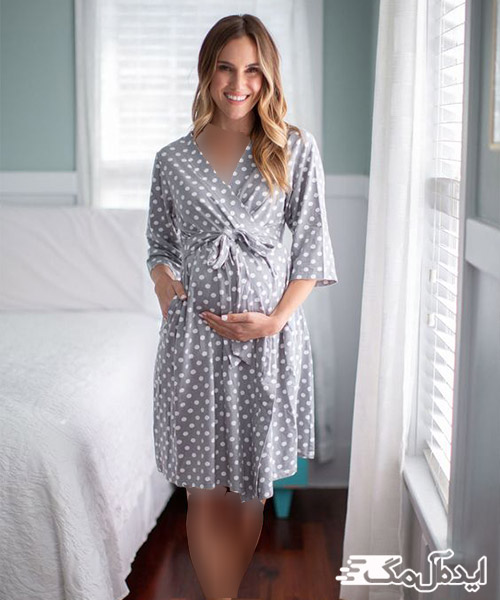 لباس بارداری کوتاه و راحت برای خانه
