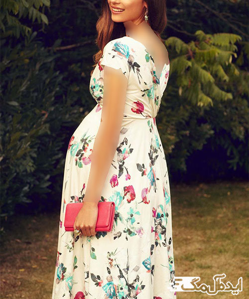 لباس بارداری گلدار و زیبا