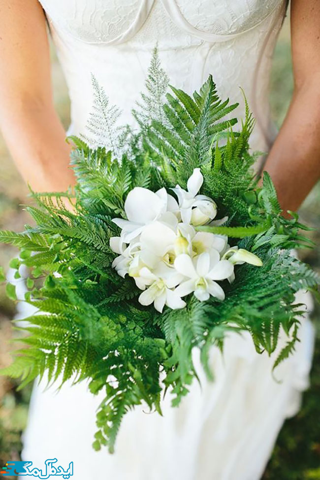 دسته گل برای عروسی به سبک باغچه ای