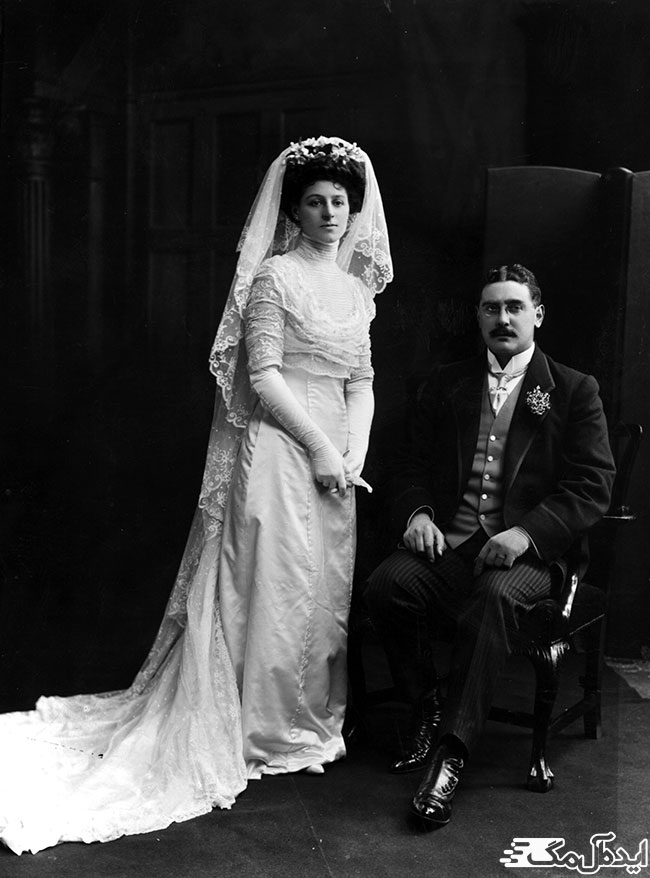 مدل لباس عروس‌های دهه 1910 با پوشش کامل