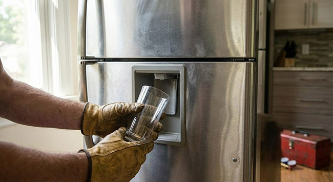 کار نکردن یخساز و آبسردکن یخچال جنرال الکتریک